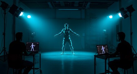 Motion Capture Performance in Studio with Computer Monitoring