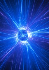 Abstract Digital Blue Light Energy Illustration Background