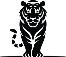 Powerful Tiger Face in Mandala Style – Detailed Vector Clipart, High Quality Tiger Vector – Premium Wildlife Illustration for Adobe Stock