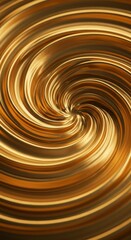 Abstract Golden Swirling Vortex Background With Dynamic Motion Design