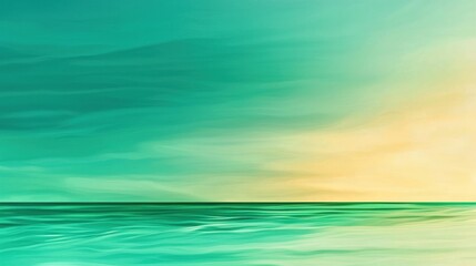 Obraz premium Abstract seascape with ethereal turquoise and golden color palette for backgrounds