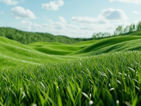 Rolling green hillscape