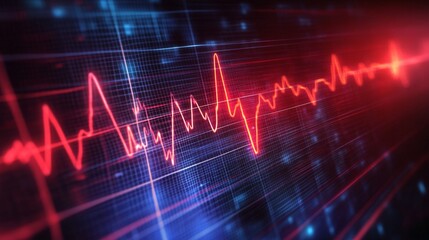 Irregular Heartbeat Readings on ECG Monitor Displaying Erratic Patterns