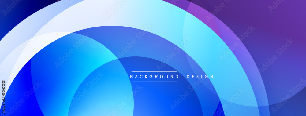 Aufkleber abstract flowing shapes, vibrant blues, purples create dynamic background. modern design elements su