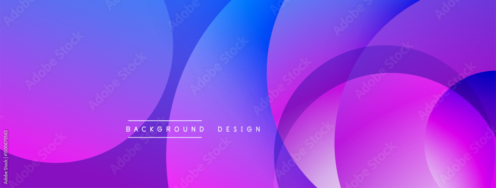 Leinwandbilder abstract vibrant background. overlapping circles create dynamic purple, blue gradients. modern desig