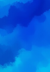 Obraz premium Abstract Watercolor Background Blue Hues Brushstrokes Illustration Photo