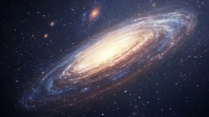 Spiral galaxy in deep space