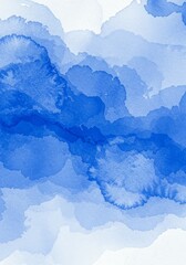 Obraz premium Abstract Watercolor Blue Background Illustration with Light and Dark Shades