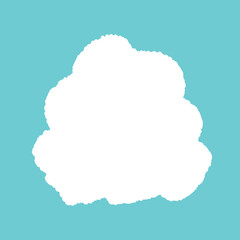 モコモコ雲　手書きシンプル