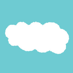 モコモコ雲　手書きシンプル