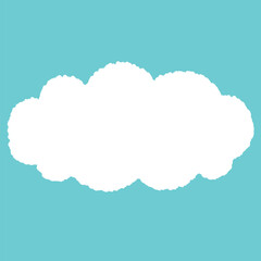 モコモコ雲　手書きシンプル