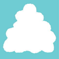 モコモコ雲　手書きシンプル