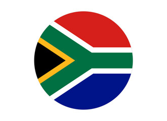 South Africa Flag icon. Round flag of south africa icon design, vector illustration