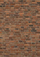 Naklejka premium Brick Wall Texture Photo Showing Red And Brown Bricks With Rough Surface