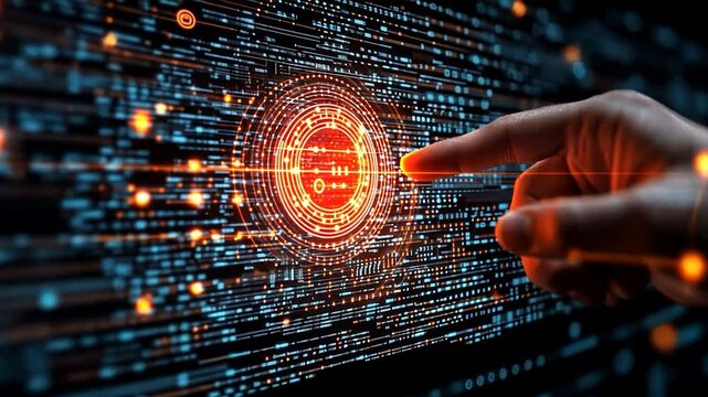 Digital Interaction: A Fingertip's Touch on Futuristic Technology