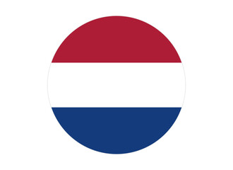 Netherlands Flag icon. Round flag of netherland icon design, vector illustration	