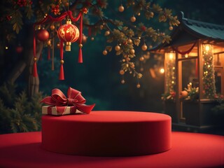 christmas tree and gifts