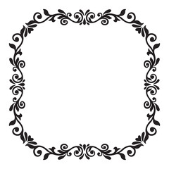 Border frame line deco vector label simple line corner art deco