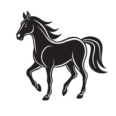 Obraz premium horse icon vector illustration silhouette 