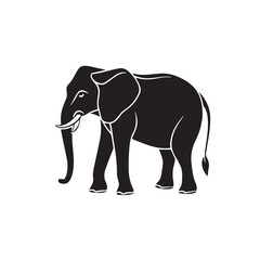 Fototapeta premium elephant icon vector illustration silhouette 