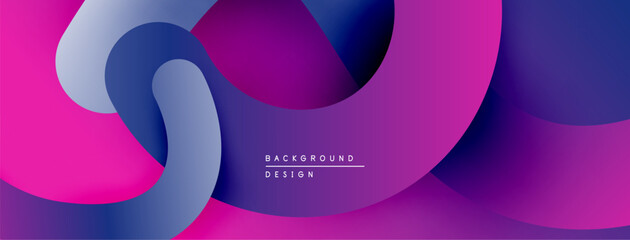 Abstract fluid shapes, vibrant purple hues, modern design. Smooth gradients create dynamic composition, visually appealing backdrop.