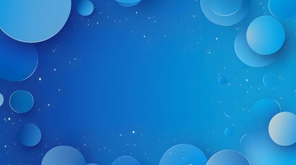 Abstract geometric shapes in shades of blue.