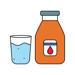 kefir lineal color line icon with white background vector stock illustration