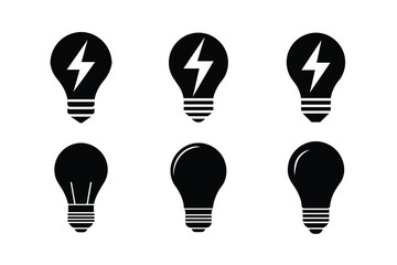 Retro Edison Bulb Silhouette Design