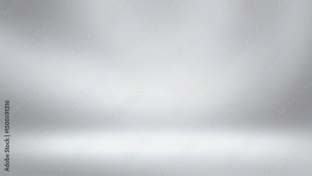 Aufkleber Silver foil background with metal mirror texture abstract product display chrome gradient smooth reflective surface minimalist modern light gray empty space soft shadow studio backdrop