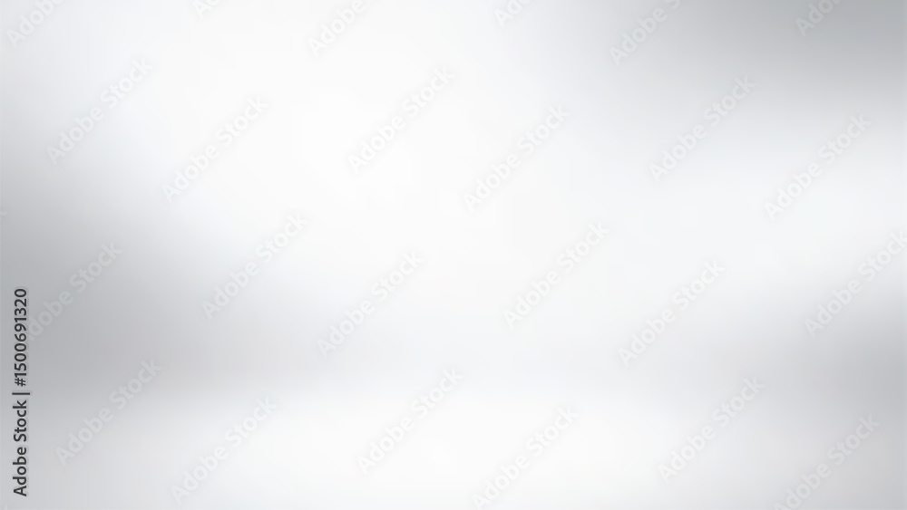 Poster soft abstract silver foil background with smooth chrome gradient, metallic mirror texture, light ref