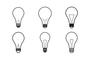 Clean Vector of Edison Bulb Silhouette
