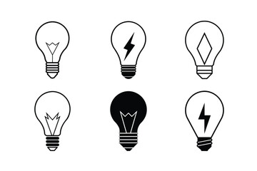 Naklejka premium Vintage Electric Bulb Silhouette Vector