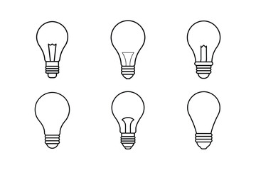 Edison Bulb Isolated Vector Art