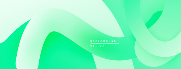Abstract fluid shapes, vibrant green hues, smooth gradients. Modern design element for backgrounds, presentations. Minimalist aesthetic.