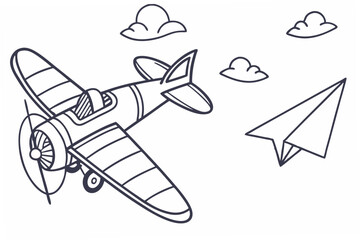 vector illustration of airplane