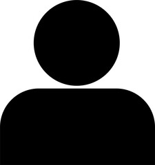 icon of one person in black