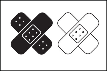 Bandage Bold Outline Silhouette