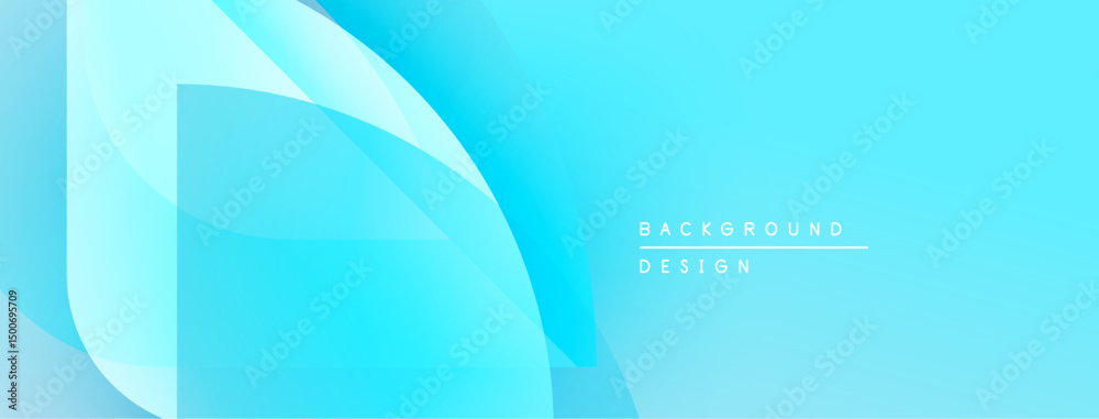 Poster abstract blue layers create dynamic background. smooth gradients, modern design, minimal text presen