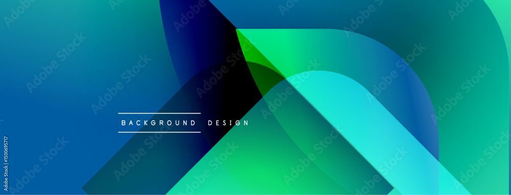 Fototapete abstract gradients blend, creating dynamic layers. blue transitions to vibrant green. text reads bac