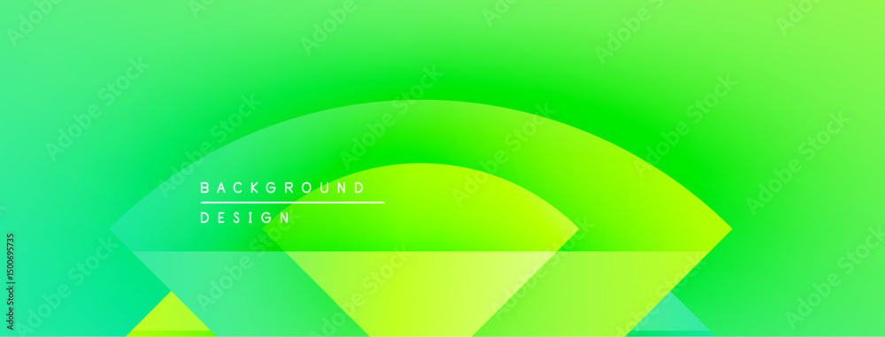 Aufkleber Abstract gradient background. Bright green hues blend smoothly, creating dynamic visual effect. Minimalist text reads background design.