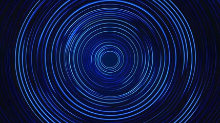 Concentric circles of blue light radiating outward.