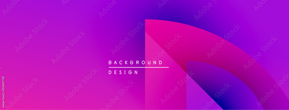 Fototapete abstract gradient background. pink, purple hues blend smoothly. text reads background design centere