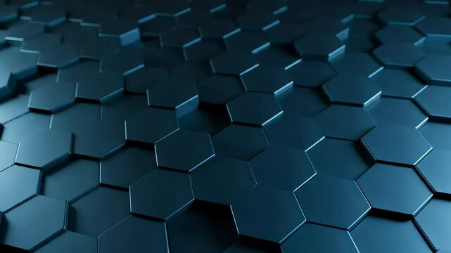 3D Hexagonal Pattern Background &ndash; Futuristic Abstract Technology Texture