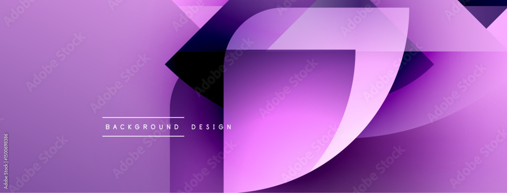 Aufkleber abstract purple design. flowing shapes create dynamic, modern background. gradient shades offer visu