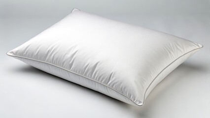 White Pillow with Beige Piping Soft, Comfortable Sleep, Pillowcase, Bedding ,sleep,comfort
