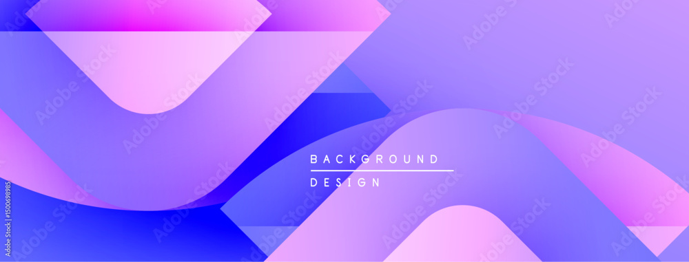 Poster abstract fluid shapes blend, creating vibrant purple, blue gradients. text reads background design. 