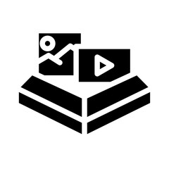 multimedia glyph icon