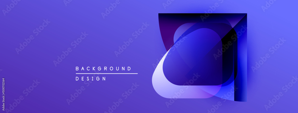 Aufkleber abstract purple design features layered geometric shapes. gradient colors create depth, modern aesth
