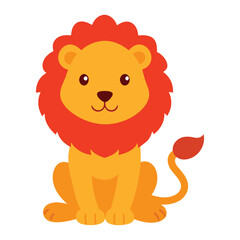lion cartoon isolated on white