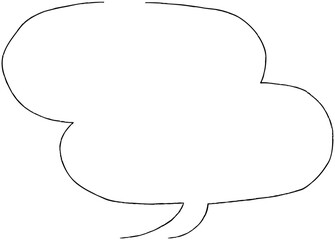 シンプルな手描きの吹き出しのイラスト